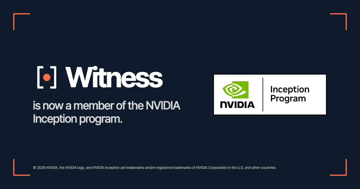 Witness Joins the NVIDIA Inception Program