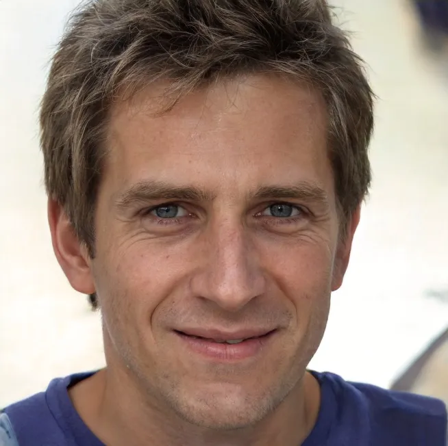 A face generated by StyleGAN2. This person does not exist — the image was synthesized entirely by a generative adversarial network. Image: Wikimedia Commons (CC BY-SA 4.0).