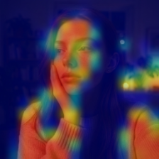 Detection heatmap showing AI artifacts